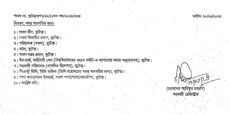 বাংলাদেশ টেক্সটাইল বিশ্ববিদ্যালয় নিয়োগ বিজ্ঞপ্তি ২০২৪ 2