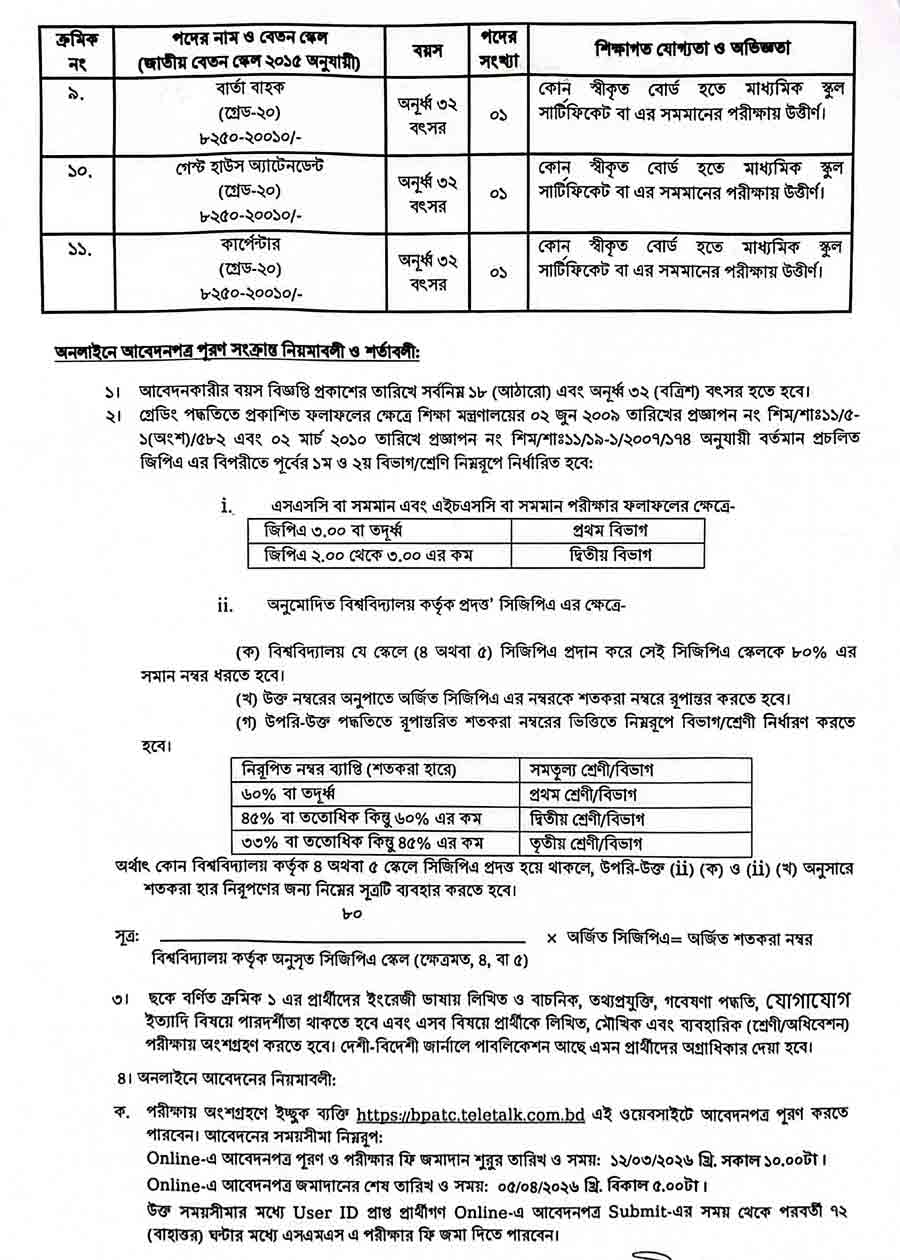 বাংলাদেশ-লোক-প্রশাসন-প্রশিক্ষণ-কেন্দ্র-নিয়োগ-বিজ্ঞপ্তি-২০২৬-2