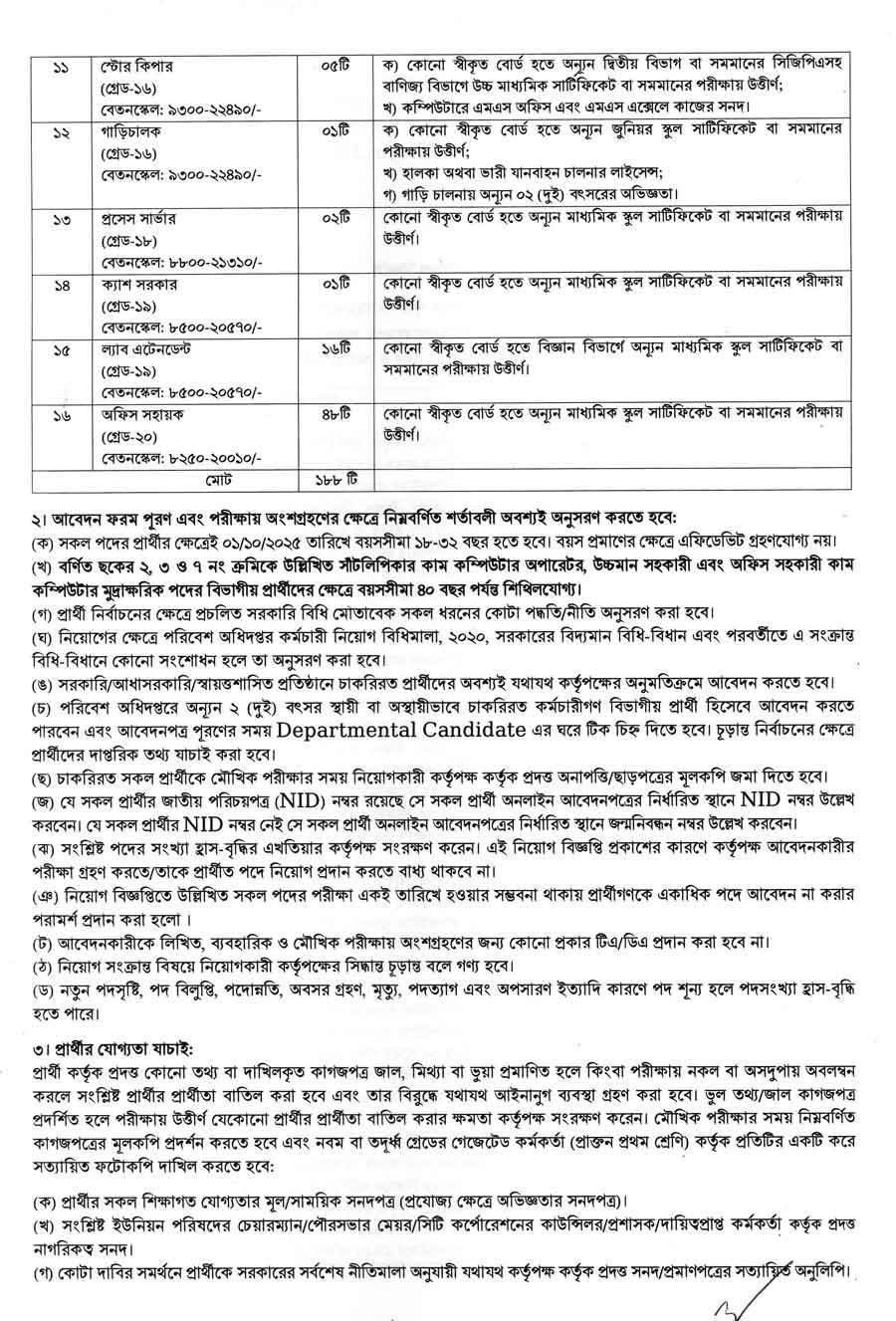 পরিবেশ-অধিদপ্তর-নিয়োগ-বিজ্ঞপ্তি-২০২৫-2