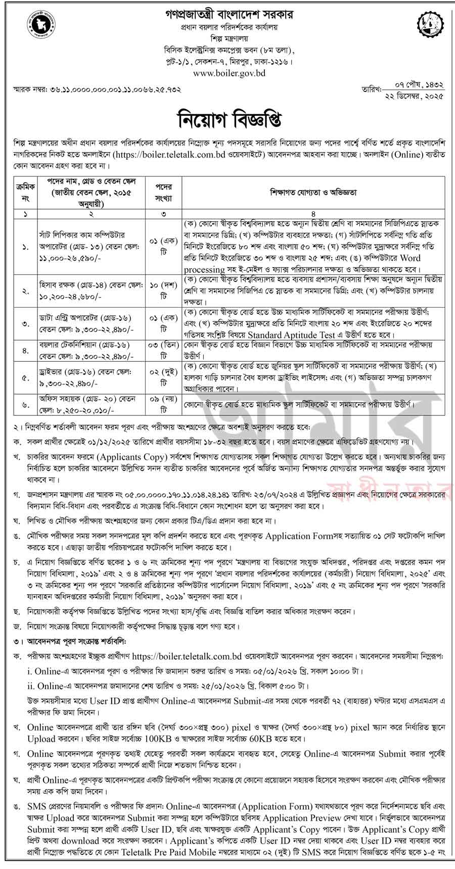প্রধান-বয়লার-পরিদর্শকের-কার্যালয়-নিয়োগ-বিজ্ঞপ্তি-২০২৬-1
