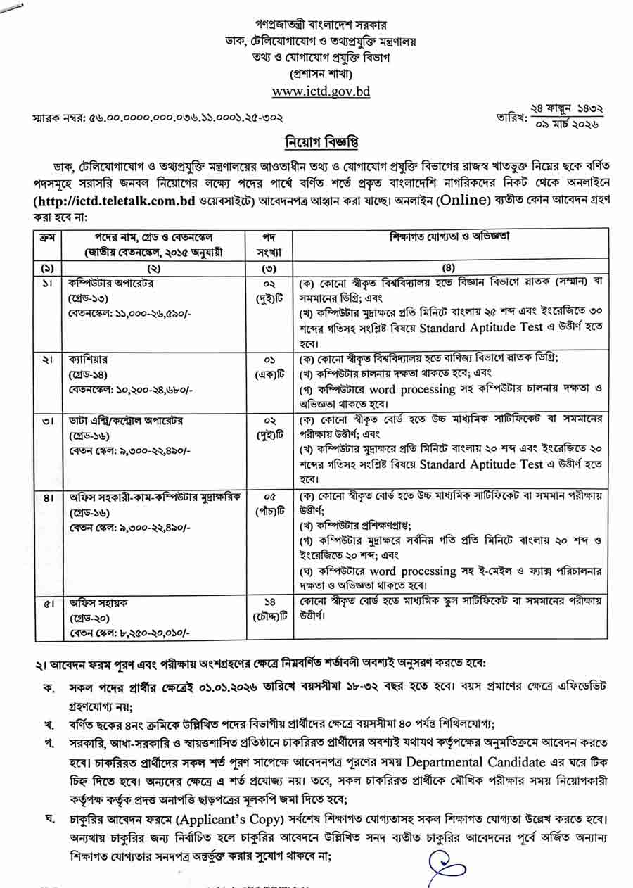 তথ্য-ও-যোগাযোগ-প্রযুক্তি-বিভাগ-নিয়োগ-বিজ্ঞপ্তি-২০২৬-1