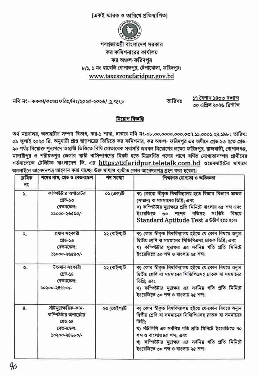 কর-অঞ্চল-ফরিদপুর-নিয়োগ-বিজ্ঞপ্তি-২০২৬-1